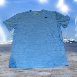 Nike Blue Short Sleeve Tee Classic Fit Dri-Fit Mens (XL) NEW